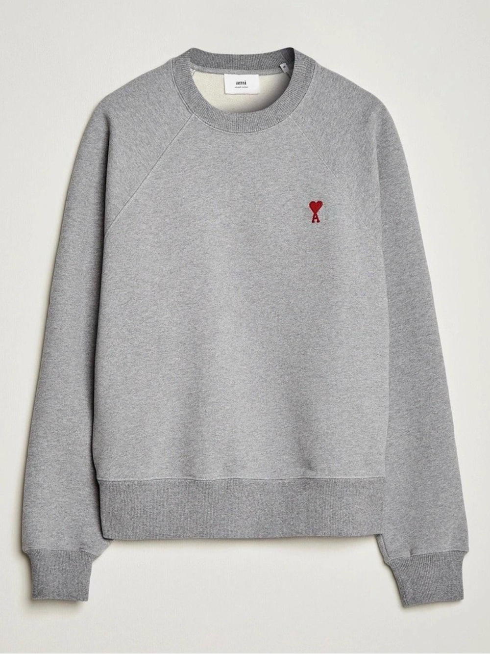AMI Paris Grey Crewneck Sweatshirt